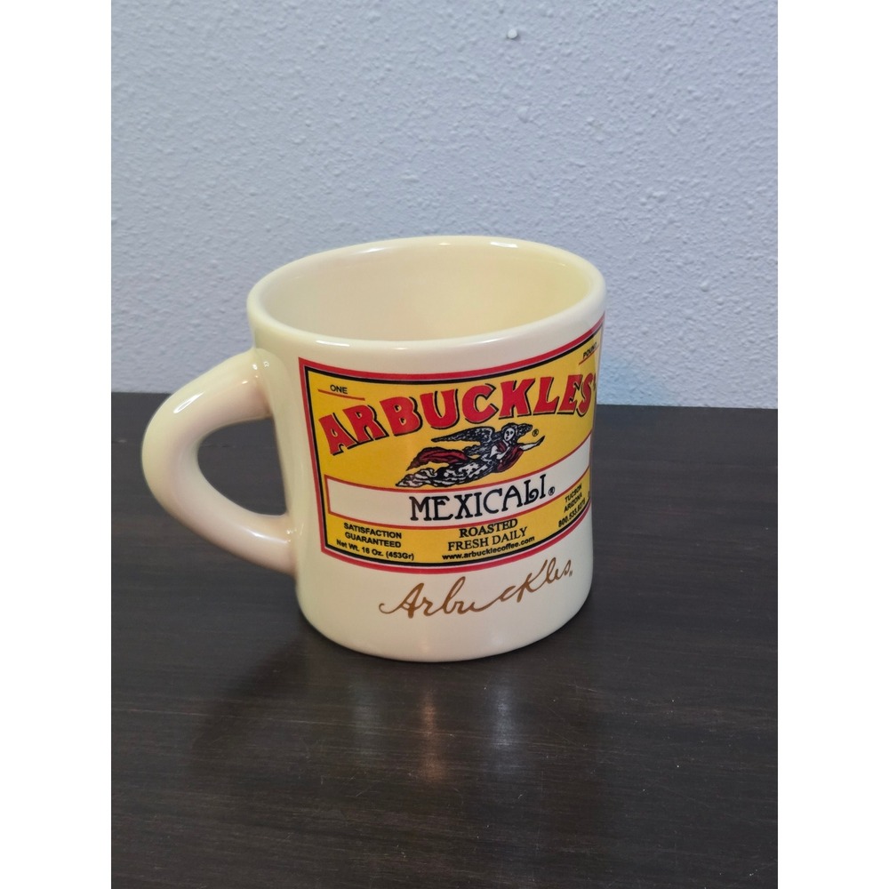 Arbuckles Mexicali Coffee Mug HF Coors Tucson Arizona Cream Ceramic Diner Cup